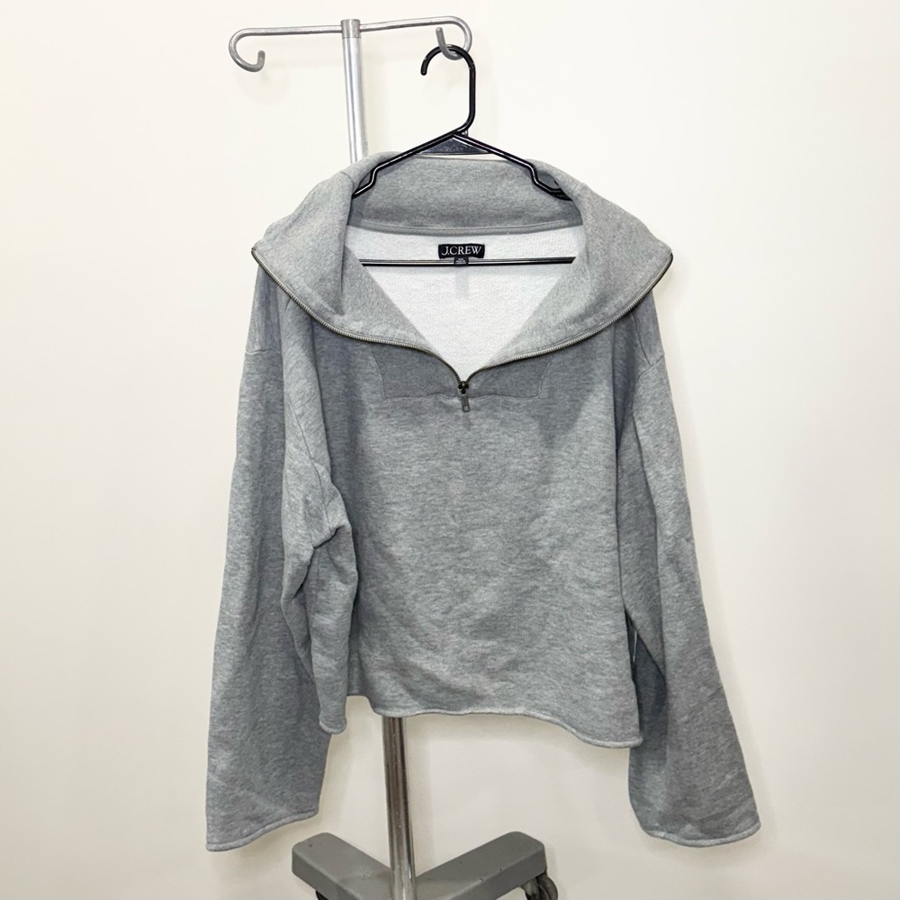 J. Crew cropped Zip-Up Sweater size XXL